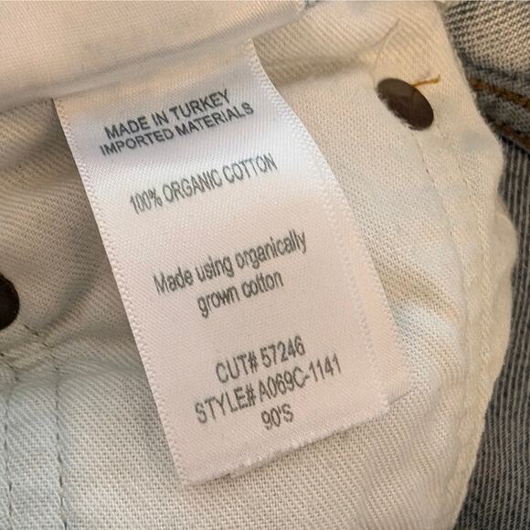 AGOLDE 90's Mid-Rise Loose Fit Distressed Straight Leg Jeans, size 23 - Picture 10 of 11